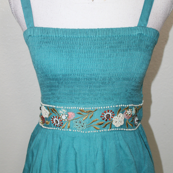 NWOT Soft Surroundings Embroidered Smocked Dress - Picture 6 of 7